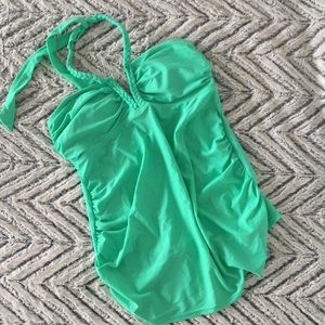 NWOT Liz Lange Maternity Mint Tankini Top Sz M